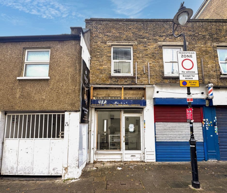 Vacant Ground Floor Shop, Office and Rear Studio Flat