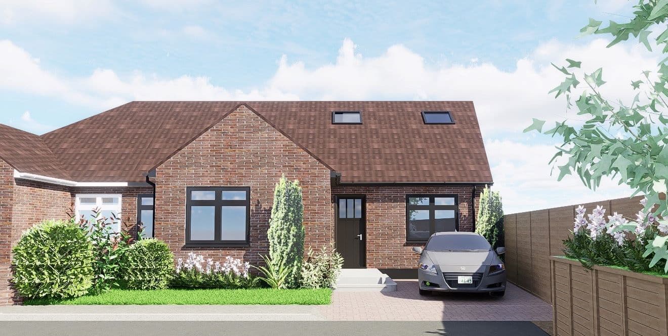 Freehold Vacant Garages and Land with Planning Permission Granted for a Two Bedroom Chalet Bungalow