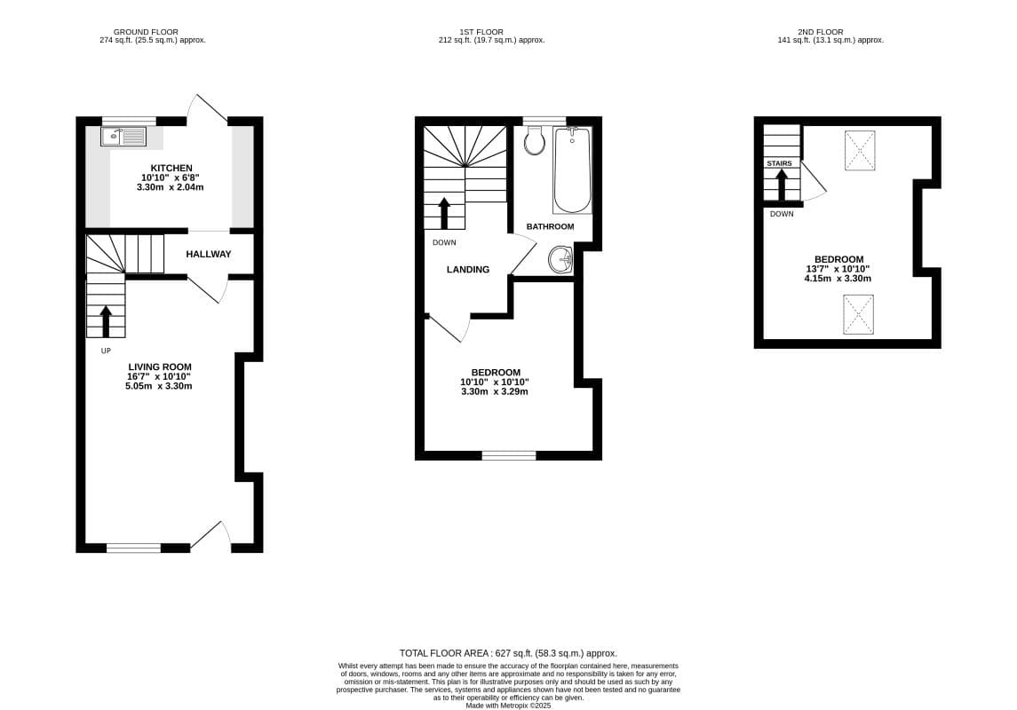Two bedroom terraced property
