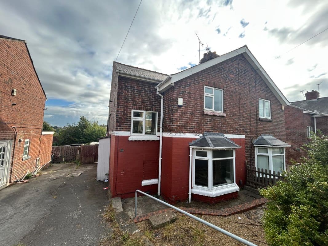 Three-bedroom semi with huge scope to add value.