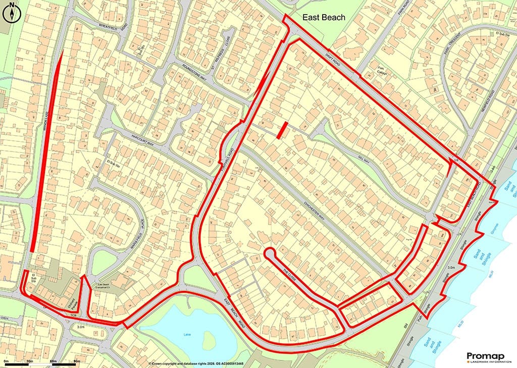 Freehold Land Made Up Of Verges, Roads, Pathways And Beach