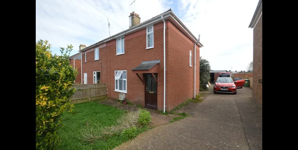 3 Bedroom Semi, large gardens and Garage. In need of modernisation.