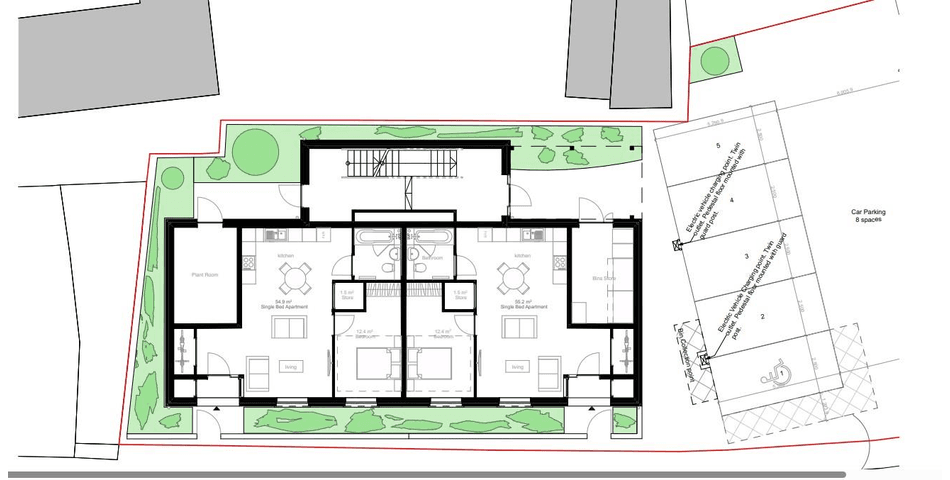 Land with Planning Permission Granted for 6 Apartments with Parking