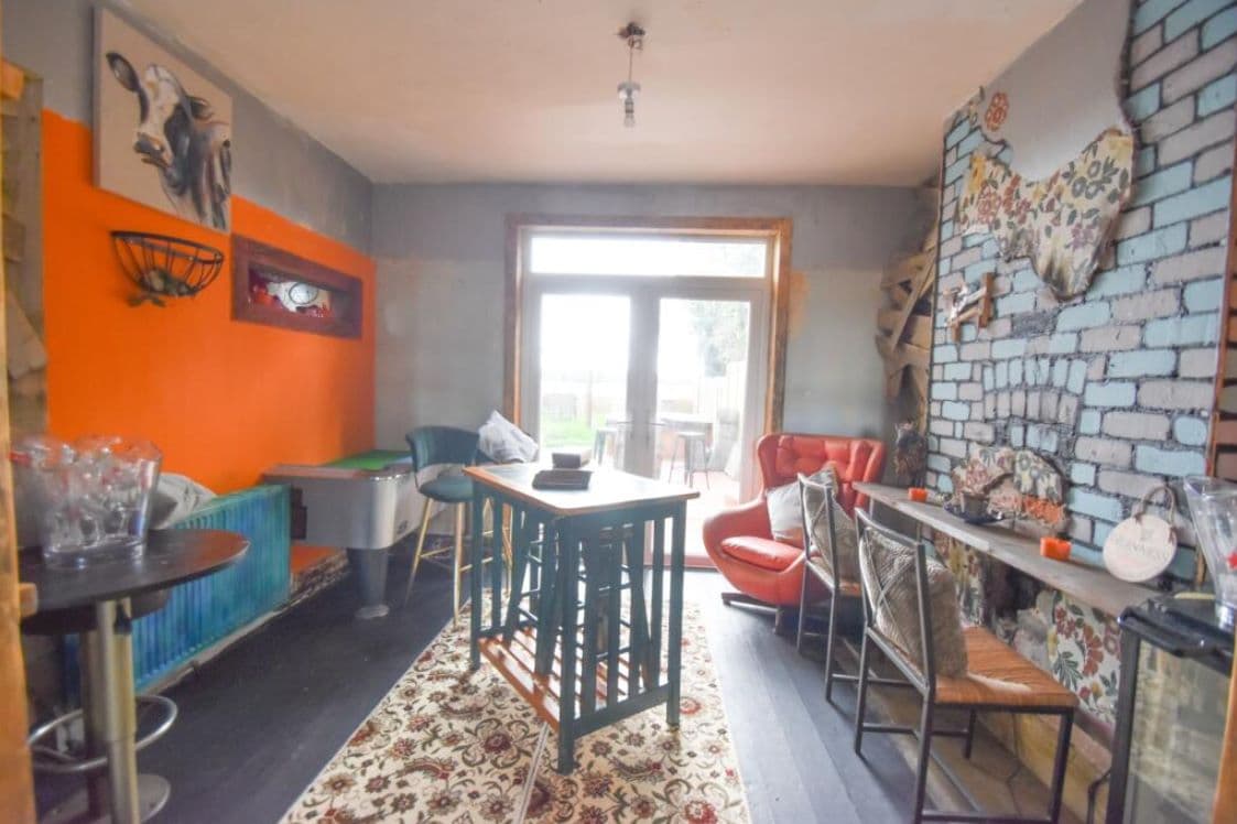 A vacant three bedroom semi detached house in need of modernisation