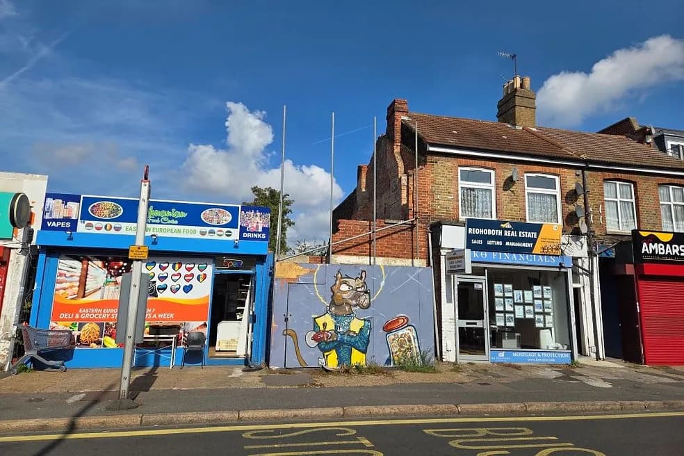 Freehold Former Mid Terrace Fire Damaged Building Requiring Development