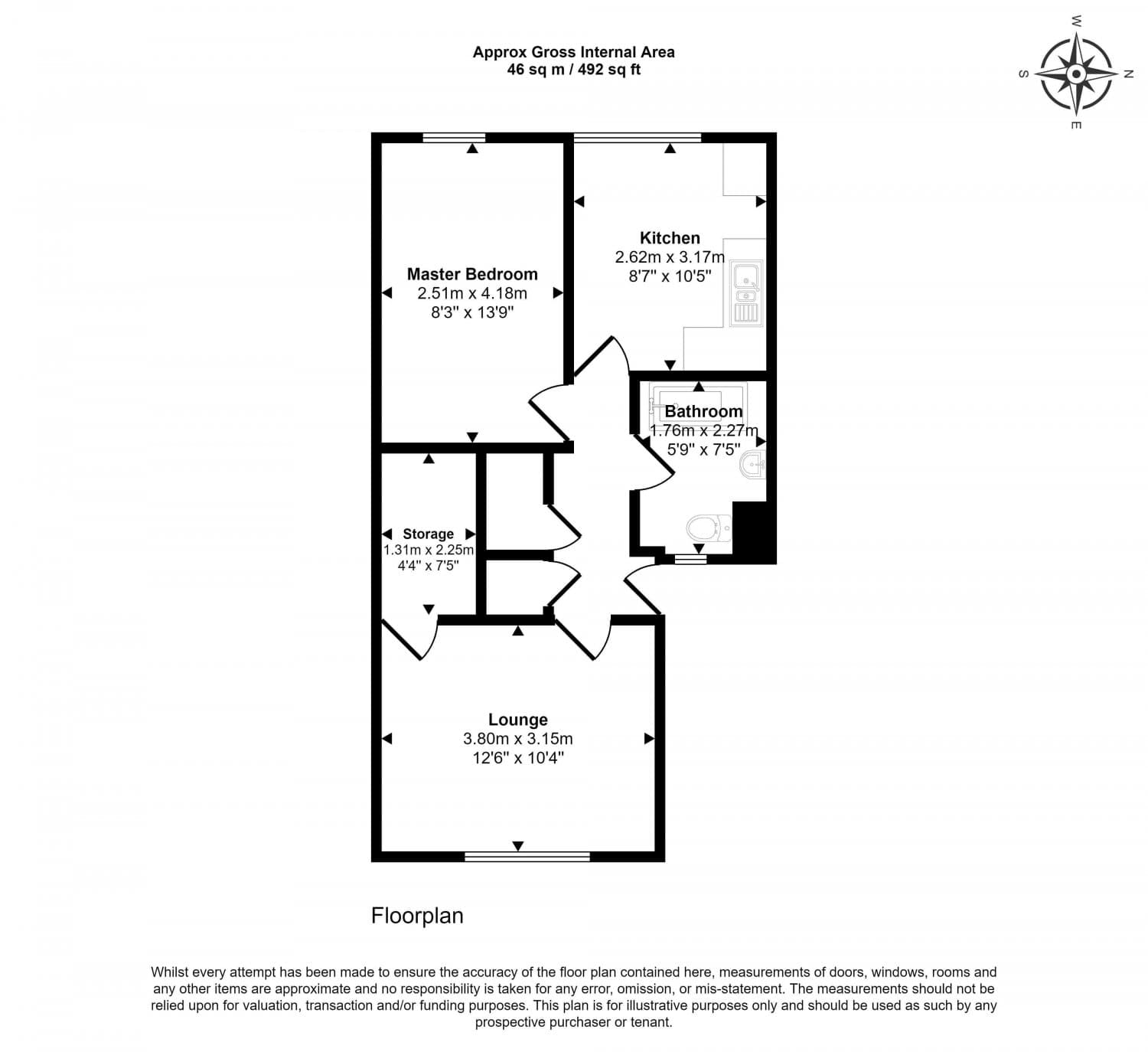 One Bedroom First Floor Flat