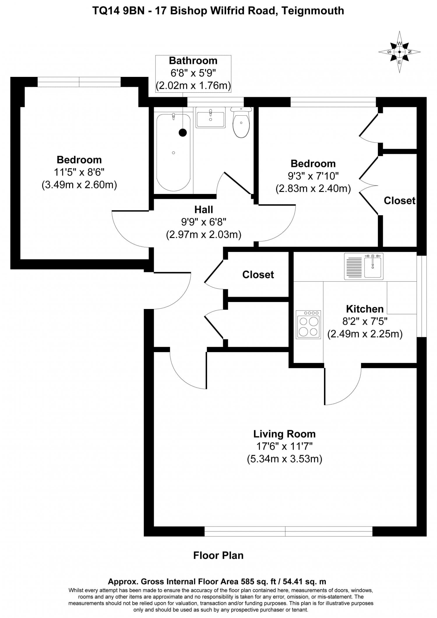 Two Bedroom First Floor Flat in Teignmouth