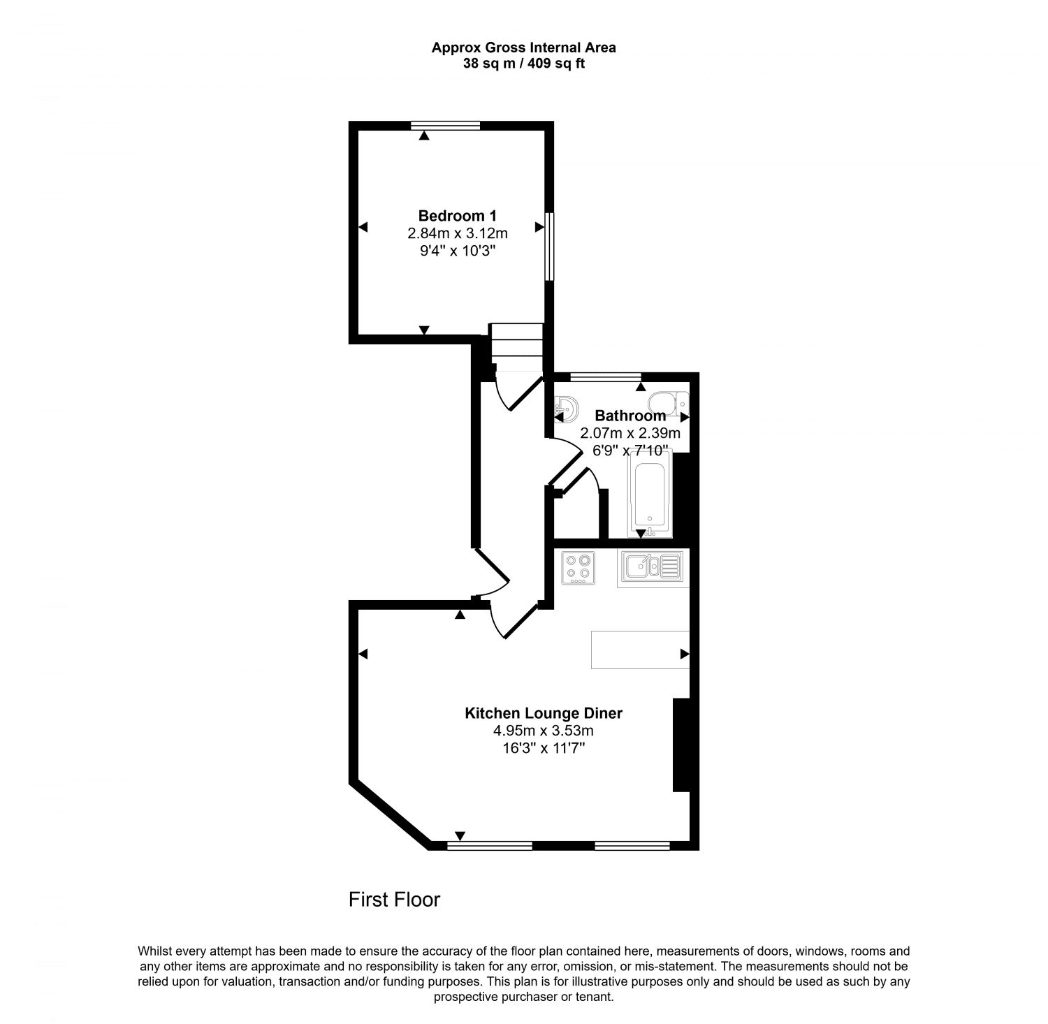 First Floor One Bedroom Flat