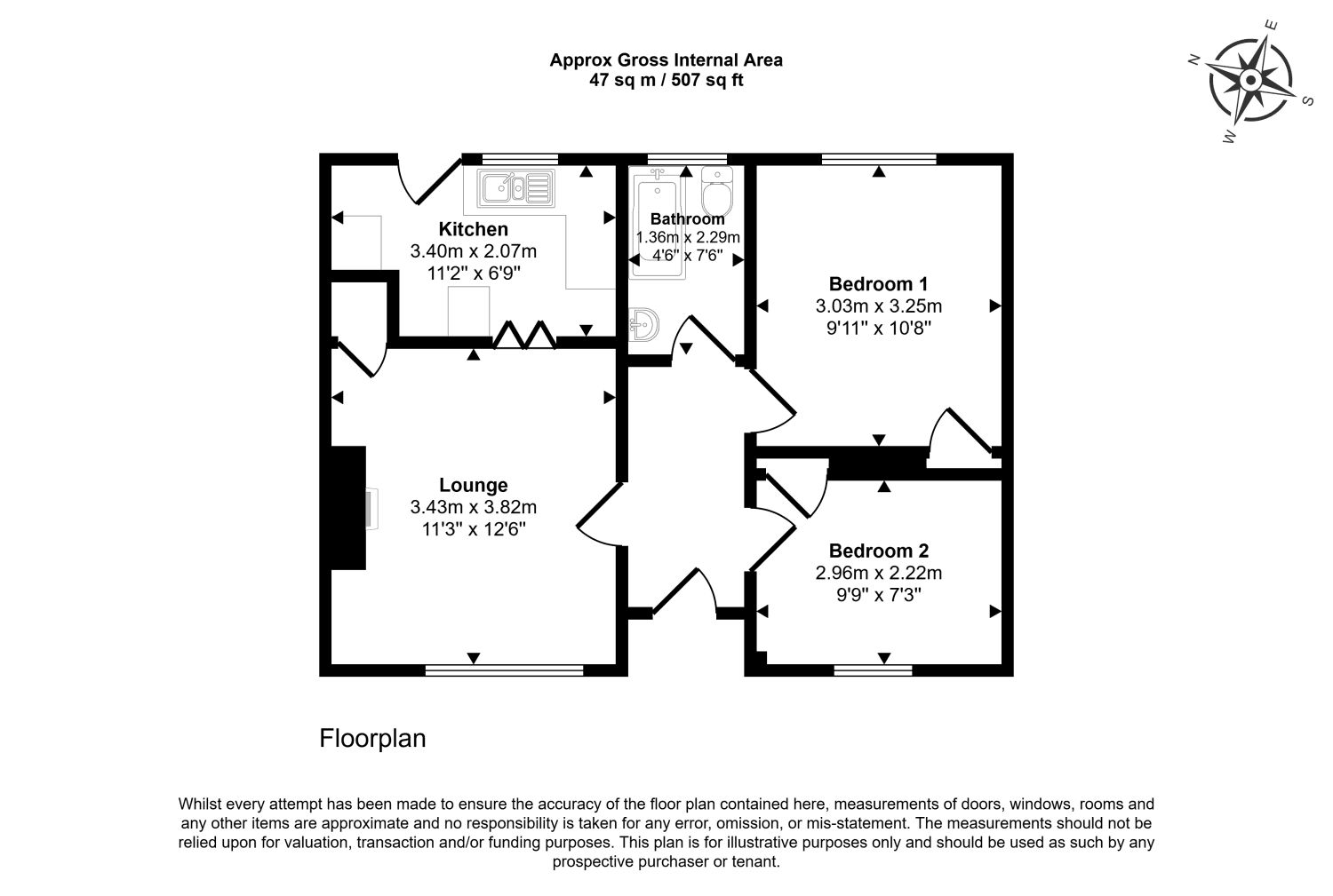 Two Bedroom Semi-Detached Bungalow