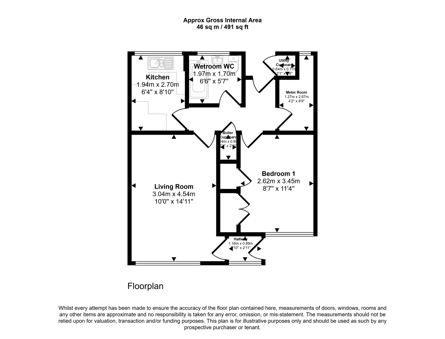 Mid Terrace Bungalow with Gardens
