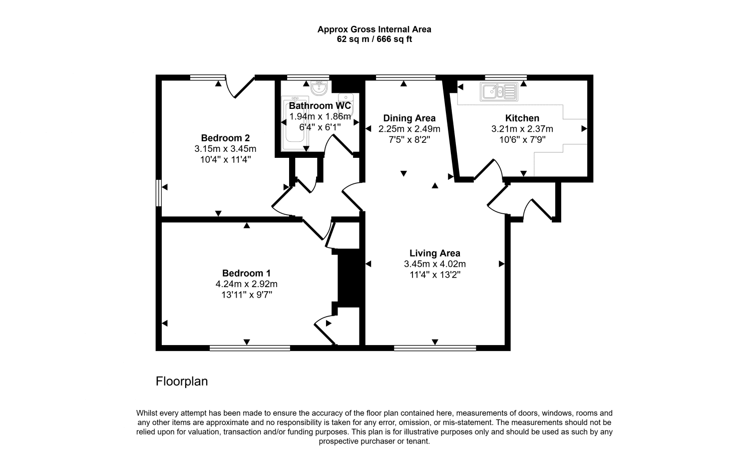 Two Bedroom Second Floor Flat