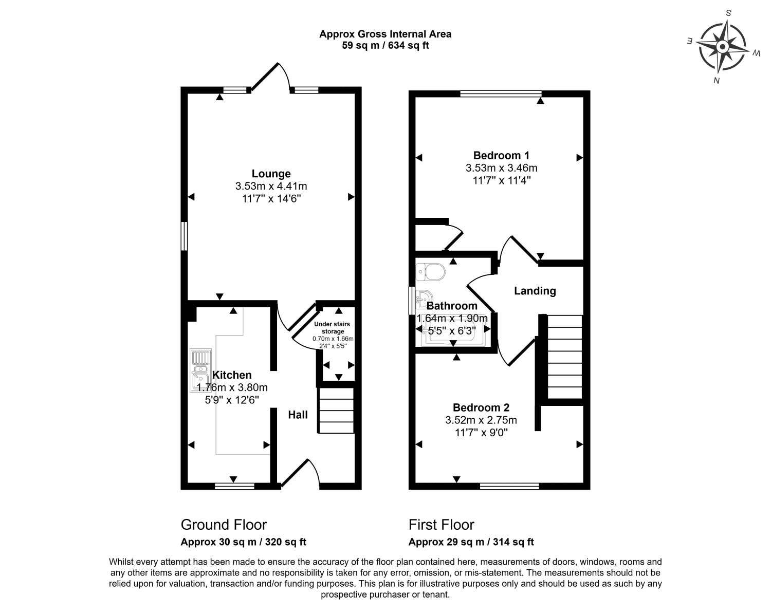 Two Bedroom End of Terrace House