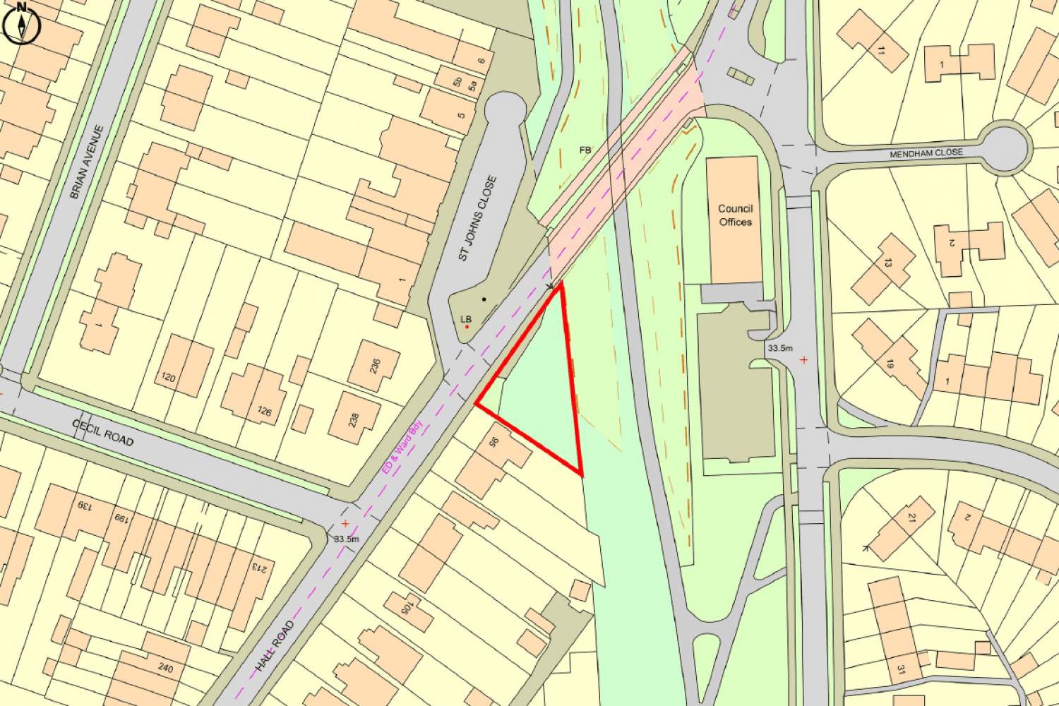 Land adjacent to 95 Hall Road