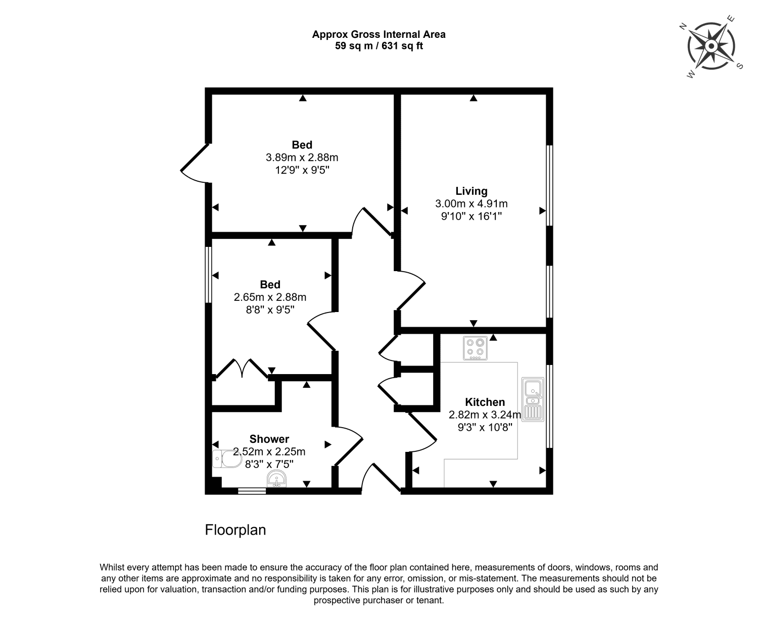 Two Bedroom Semi-Detached Bungalow