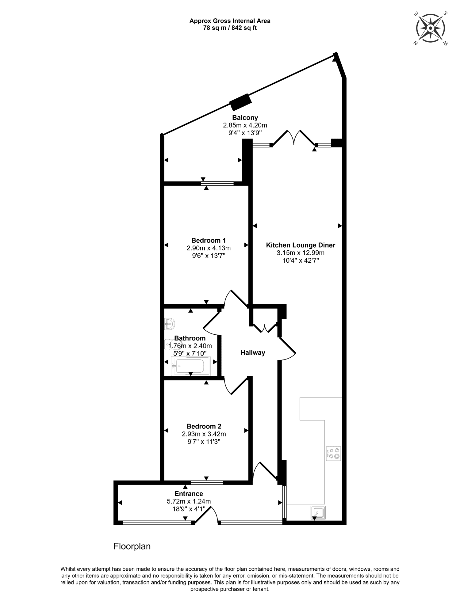Two Bedroom Purpose Built Block