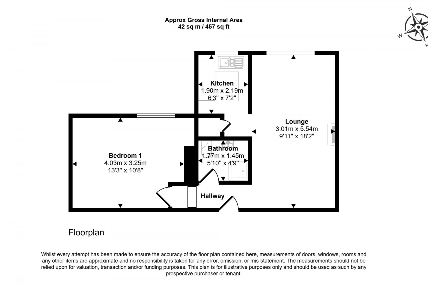 One Bedroom Flat in Detached Converted Building