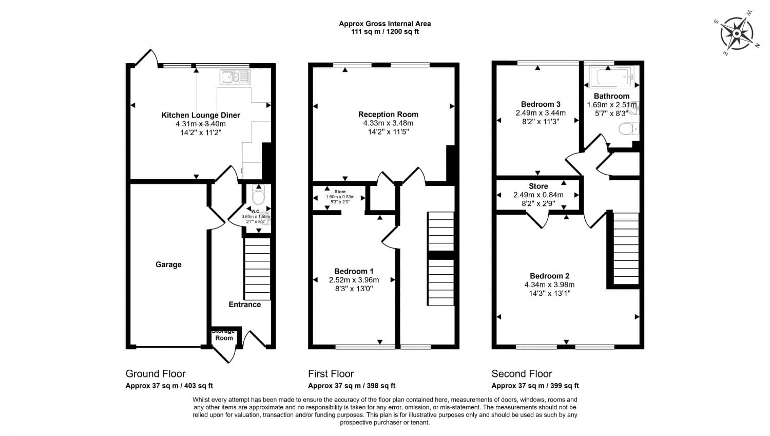 Three Bedroom Townhouse