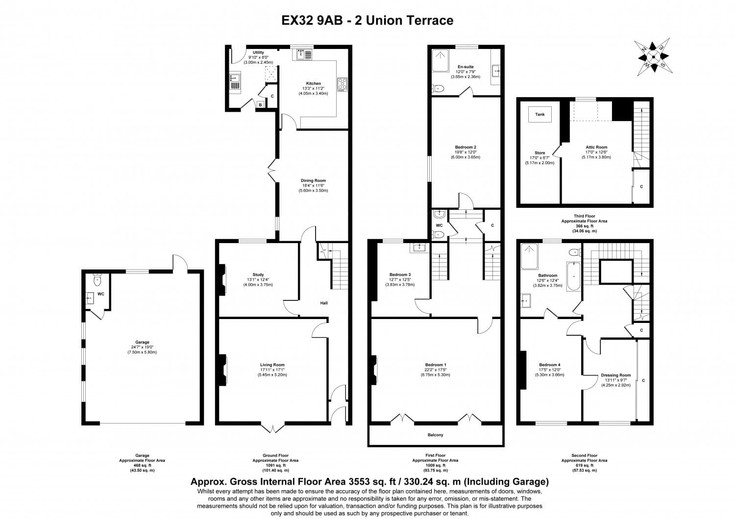 Four Bedroom Mid Terrace House