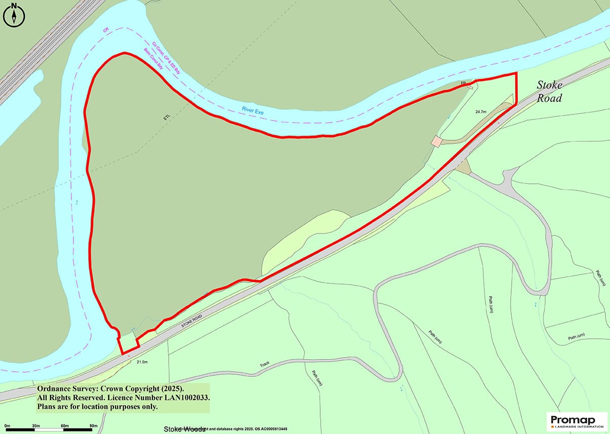 River Meadow Pasture Adjoining The River Exe With Road Access